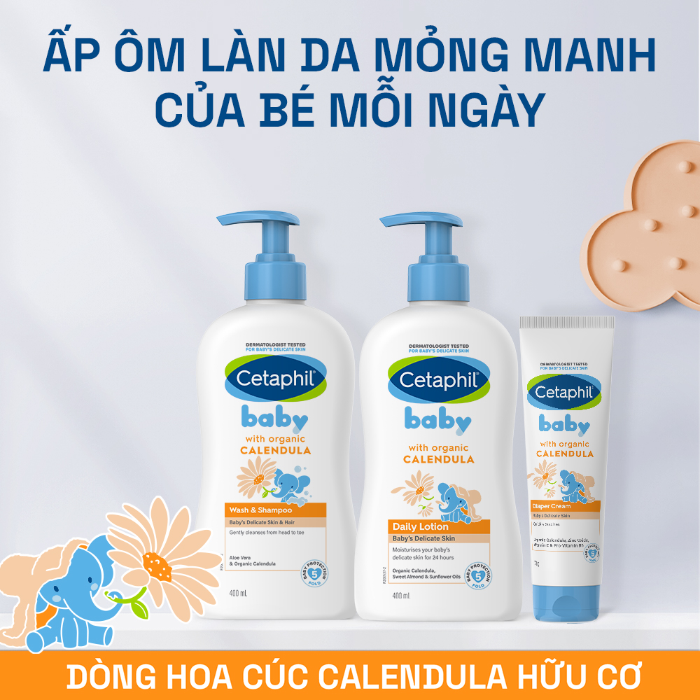 Kem chống hăm tả dịu lành CETAPHIL BABY DIAPER CREAM CALENDULA 70G