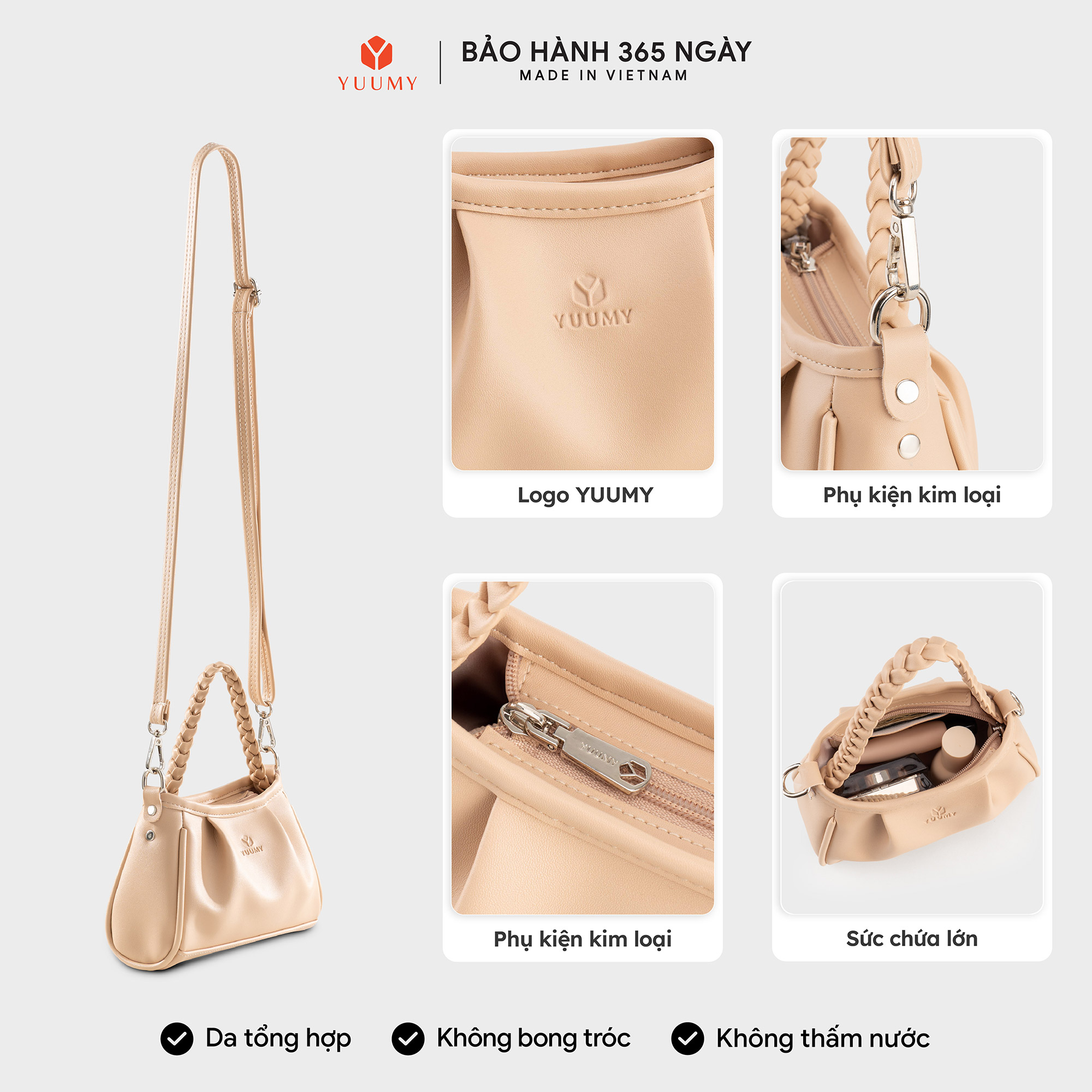 Túi Yuumy ( Thời trang nữ mini xinh xắn size 21 - Túi đeo chéo da Seasand YN289 )