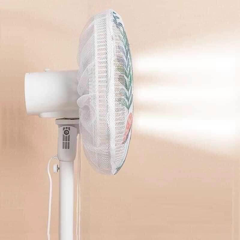 Lưới bọc quạt có họa tiết hình thú ngộ nghĩnh- Bọc lồng quạt an toàn cho bé