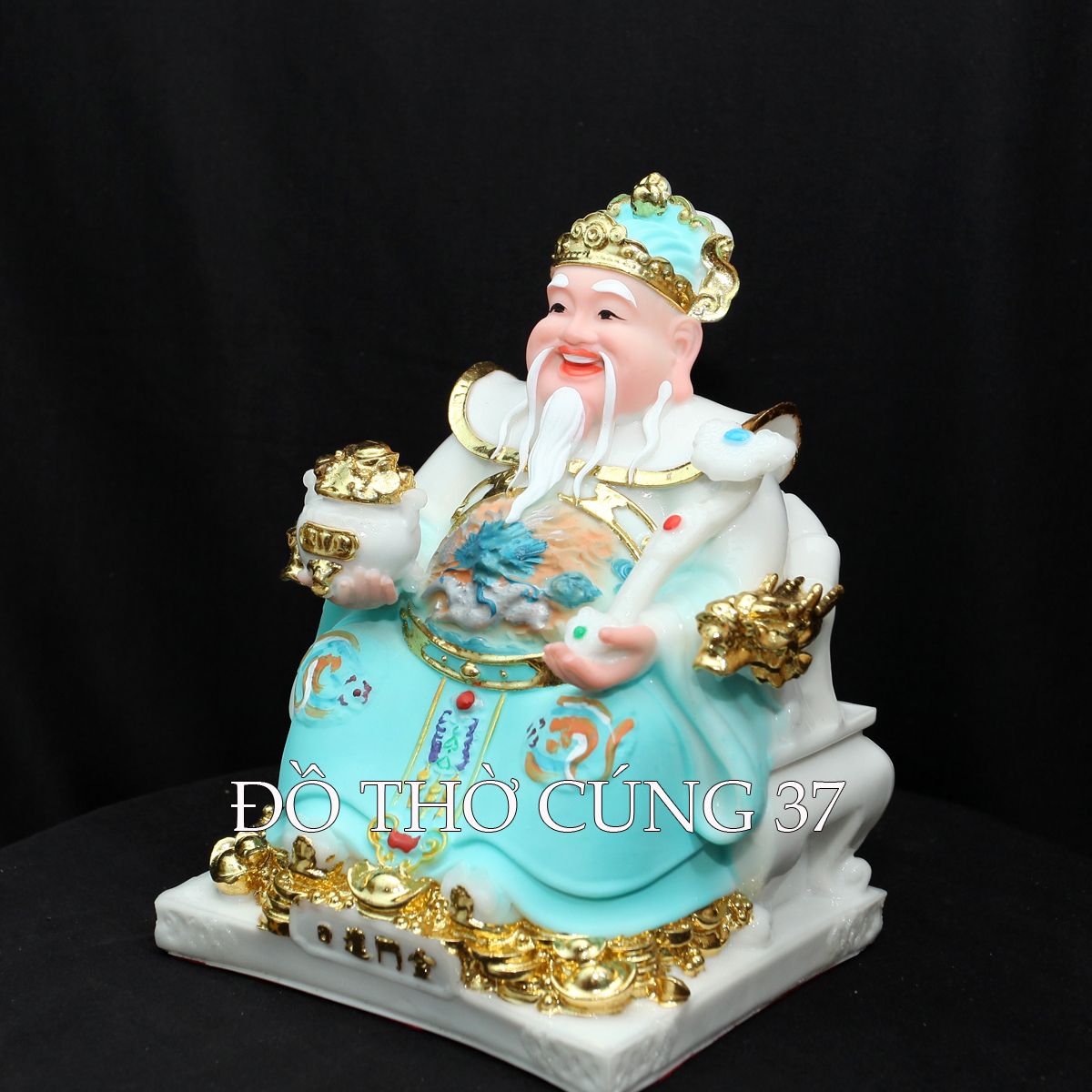 TƯỢNG THẦN TÀI THỔ ĐỊA - XANH LAM