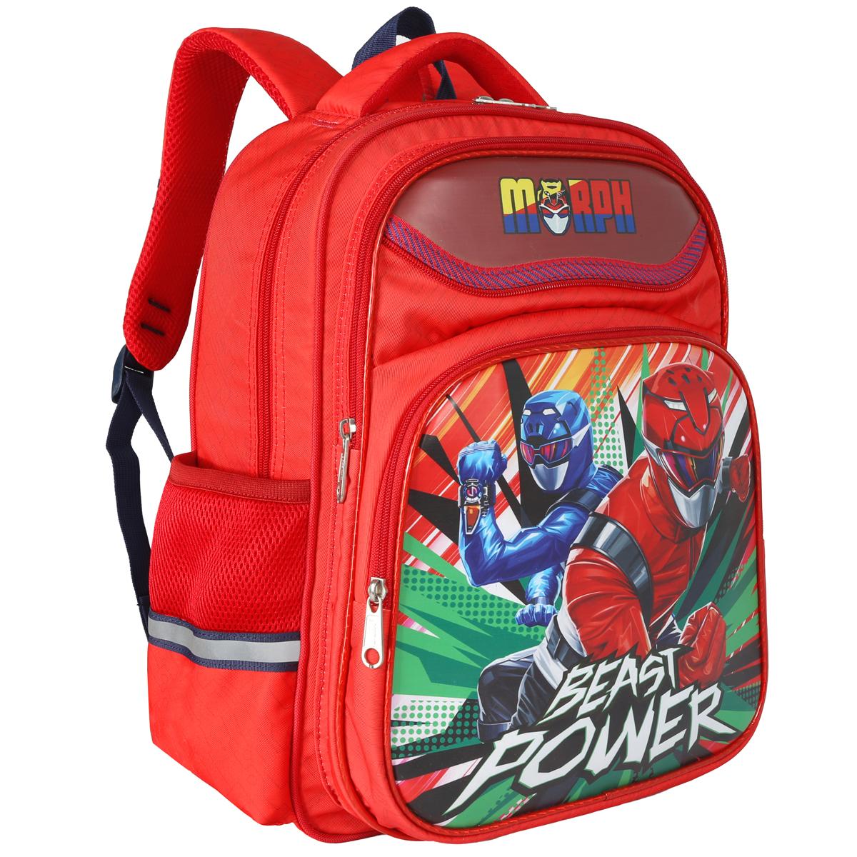 Ba Lô Học Sinh Cấp 1 Siêu Nhẹ - BL1076ML_SN2_RED_RED - 2 Siêu Nhân Power Rangers Morph