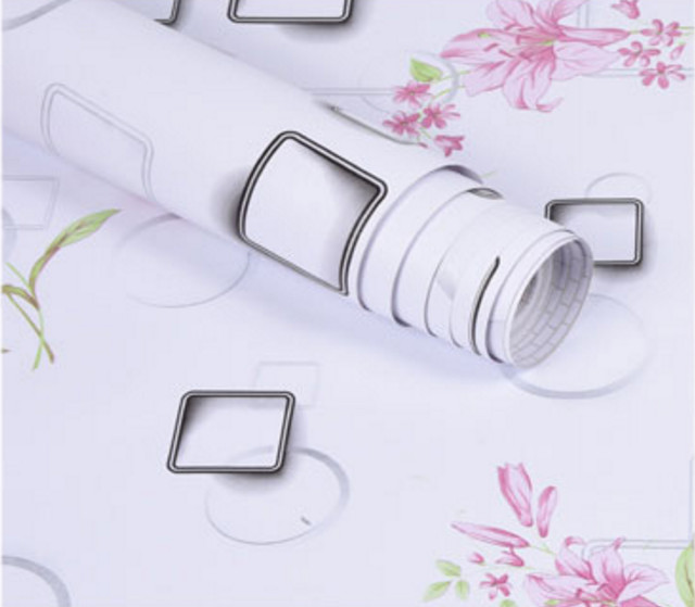 GIẤY DÁN TƯỜNG KHỔ 45CM X 10M Ô VUÔNG HOA