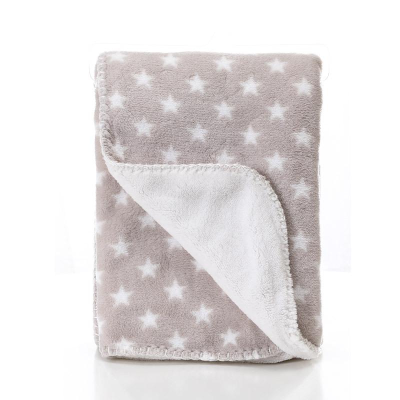 Chăn Bộ Bé Nhiệt Nỉ Mặc Sao Chăn Trẻ Sơ Sinh Đầm Ngủ Trưa Nhận Xe Đẩy Bọc Cho Sơ Sinh Bebe Chăn