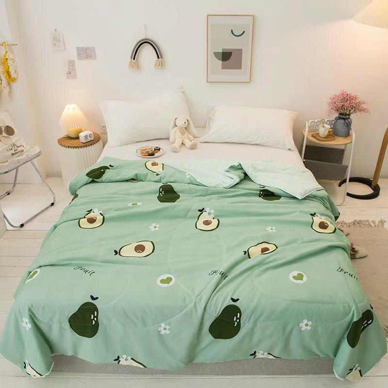 Chăn Cotton Đũi hè M2T bedding Chăn đũi nhập khẩu viền ren mền mịn mát kích thước 2m x 2m2