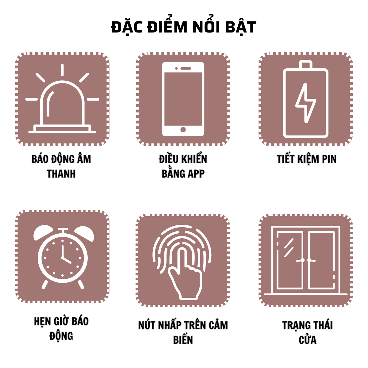 Chuông báo động chống trộm, báo khách mở cửa kết nối wifi CTFAST AW301 - Điều khiển từ xa qua app, âm báo 100 db hẹn giờ thông minh - Hàng chính hãng