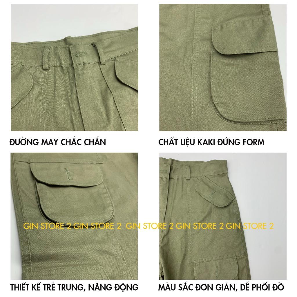 Quần Kaki ống rộng nam nữ , quần túi hộp y2k , cargo pants unisex phong cách - gin store