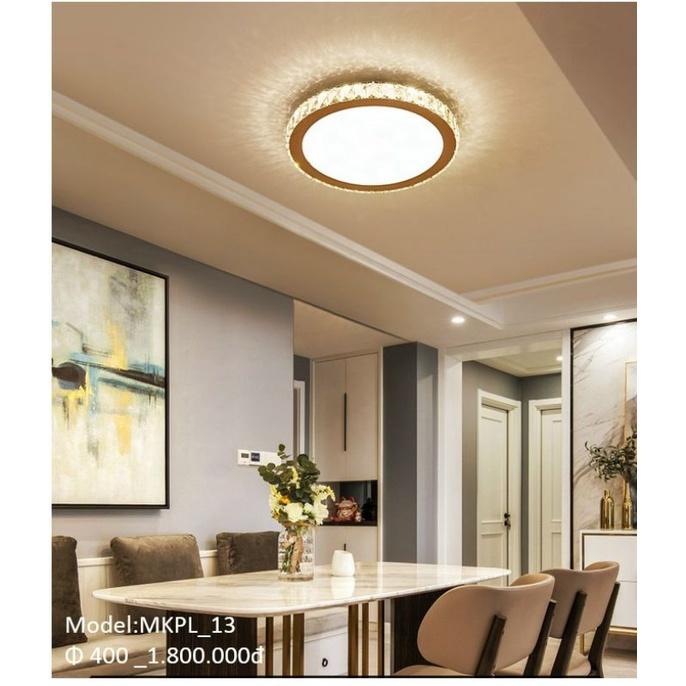 MKPL_13 Đèn mâm áp trần phale chuẩn K9 trang trí phòng khách, đèn trang trí trần hiện đại