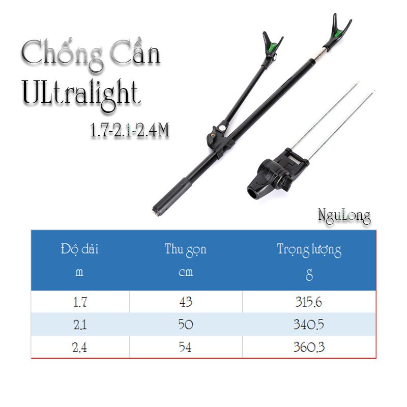 Chống cần câu đài câu đơn ULtralight cao cấp PK18