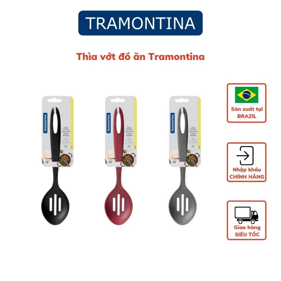 Thìa Vớt Đồ Ăn Tramontina 30cm Bằng Nhựa PA An Toàn Chịu Nhiệt Nhập Khẩu Brazil