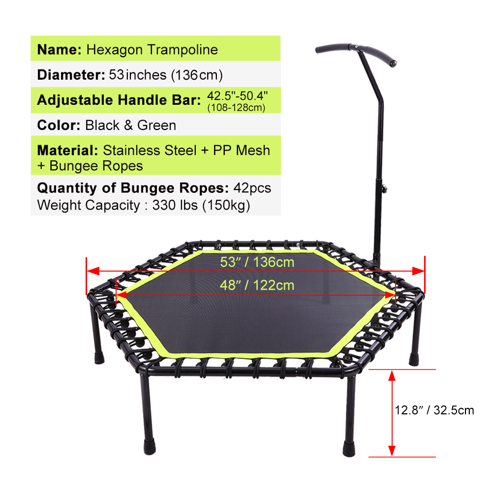 OneTwoFit 51 inch Trampoline dành cho mọi lứa tuổi. Thảm nhún thể dục.Sàn nhún