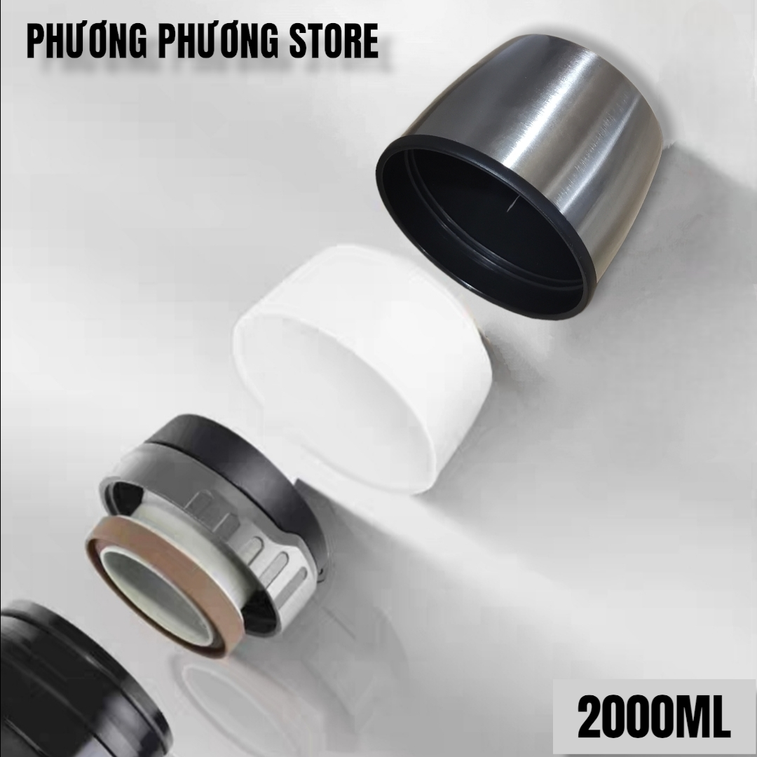 ( HÀNG CAO CẤP ) PHÍCH, BÌNH GIỮ NHIỆT NÓNG LANH 48 H / PHÍCH, BÌNH GIỮ NHIỆT TRAVEL POT CÁCH NHIỆT 6 LỚP INOX 304 CAO CẤP DT 2.0 LÍT