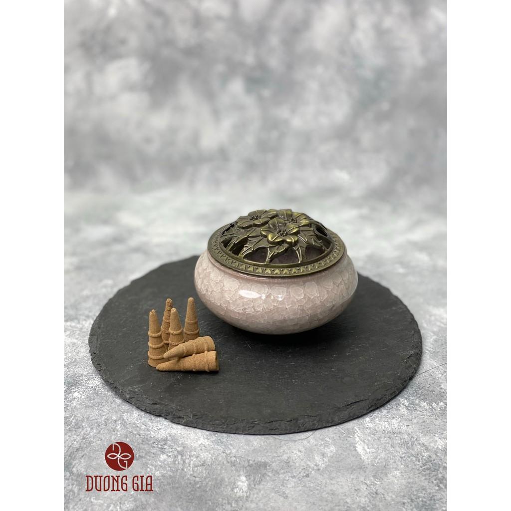 Lư gốm thưởng trầm nhiều màu,đơn giản,tiện lợi - Trầm Hương Dương Gia
