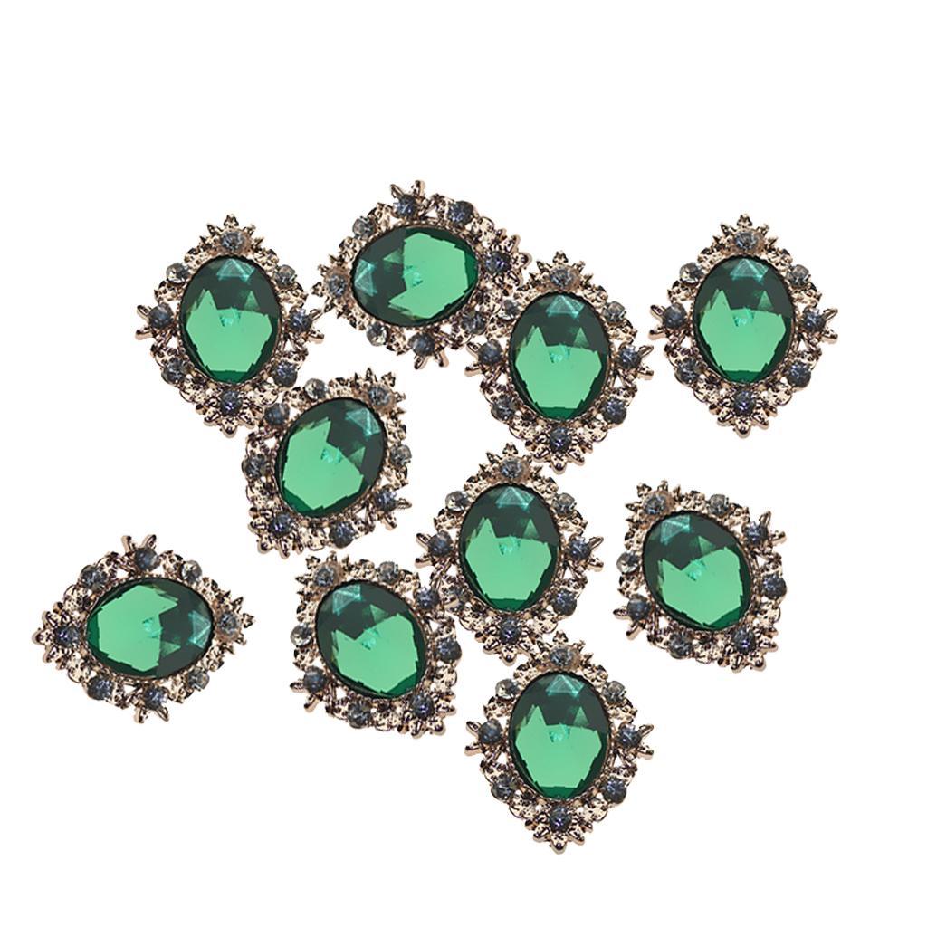 20pcs Rhinestone Flat Back Beads Button Scrapbook Embellishment Crafts