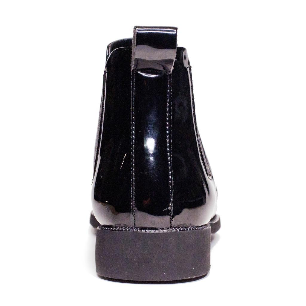 Giày Boot Nam Cổ Chun Da Bóng Màu Đen Sang Trọng Và Phong Cách - CB520-BONGCHUN-BONGDEN