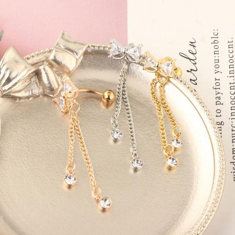 Khuyên Rốn Vàng / Khuyên Rốn Nơ / Khuyên Đính Đá Cao Cấp - 69STORE