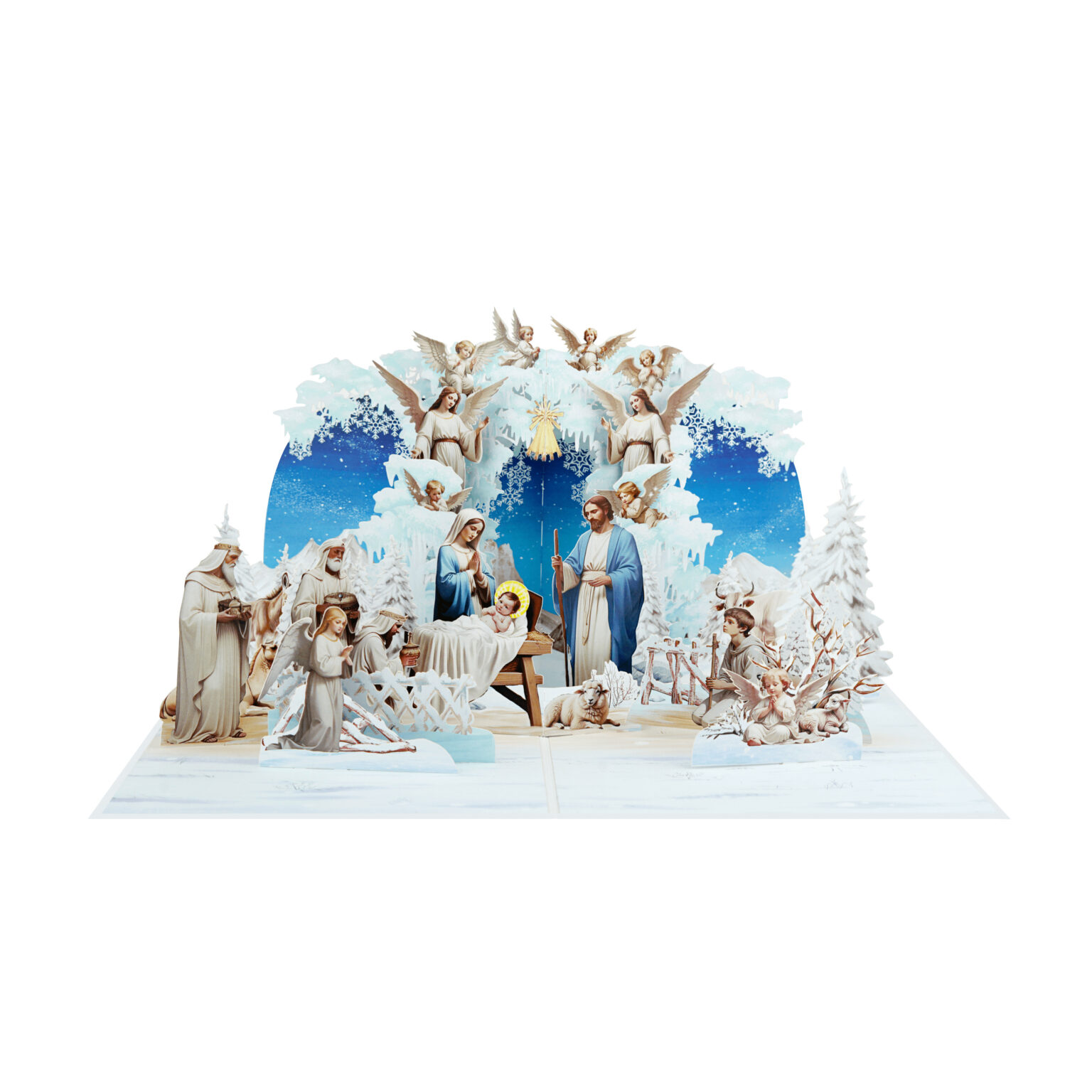 X48 -  THIỆP NOEL 3D HANG ĐÁ – CHÚA GIÁNG SINH – NATIVITY SCENE TRANG TRỌNG
