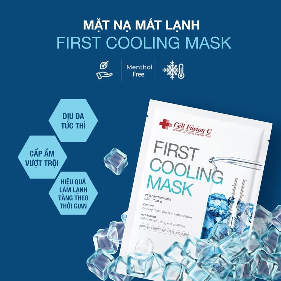 Mặt Nạ Cấp Ẩm Và Làm Dịu Da Khẩn Cấp Cell Fusion C First Cooling Mask (27g x 1 miếng)