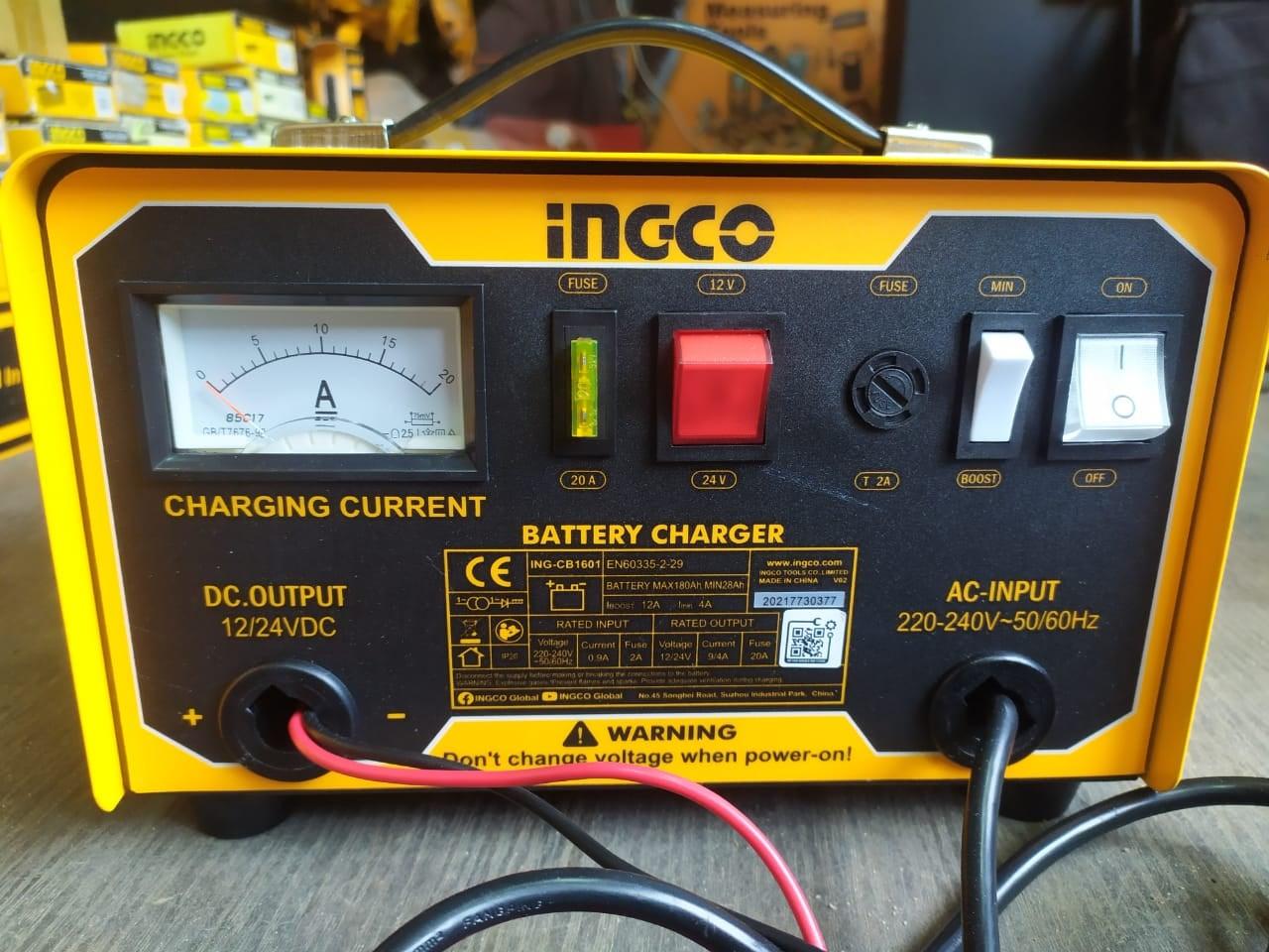 MÁY SẠC BÌNH ĐIỆN ẮC QUI INGCO ING-CB1601- HÀNG CHÍNH HÃNG