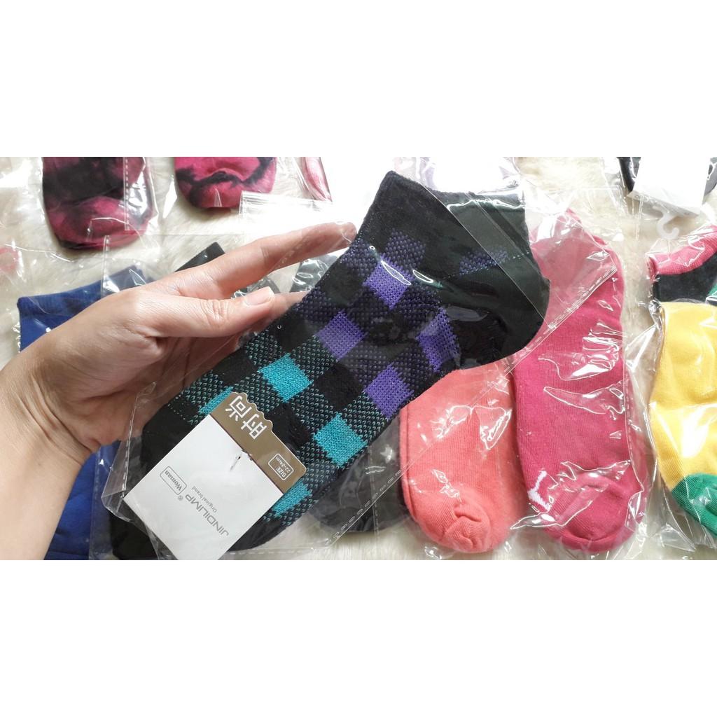 Tất nữ cổ ngắn nhiều màu  cotton ngăn mùi mồ hôi chân siêu thoáng