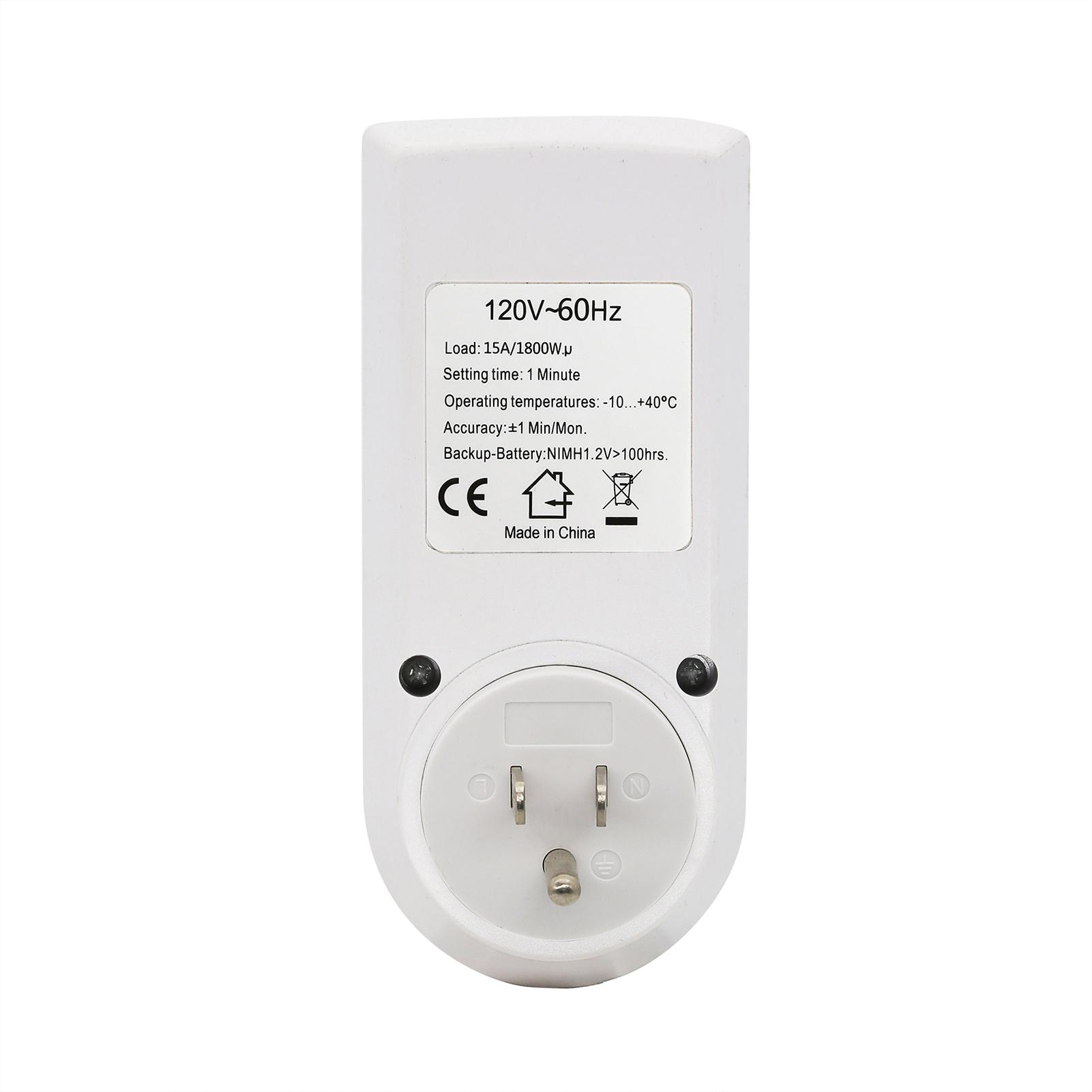 Digital Timer Switch Socket Digital Electronic Timer Switch LCD Display Plug-in Programmable Time Switch Energy Saving Intelligent Electronic Timing Socket