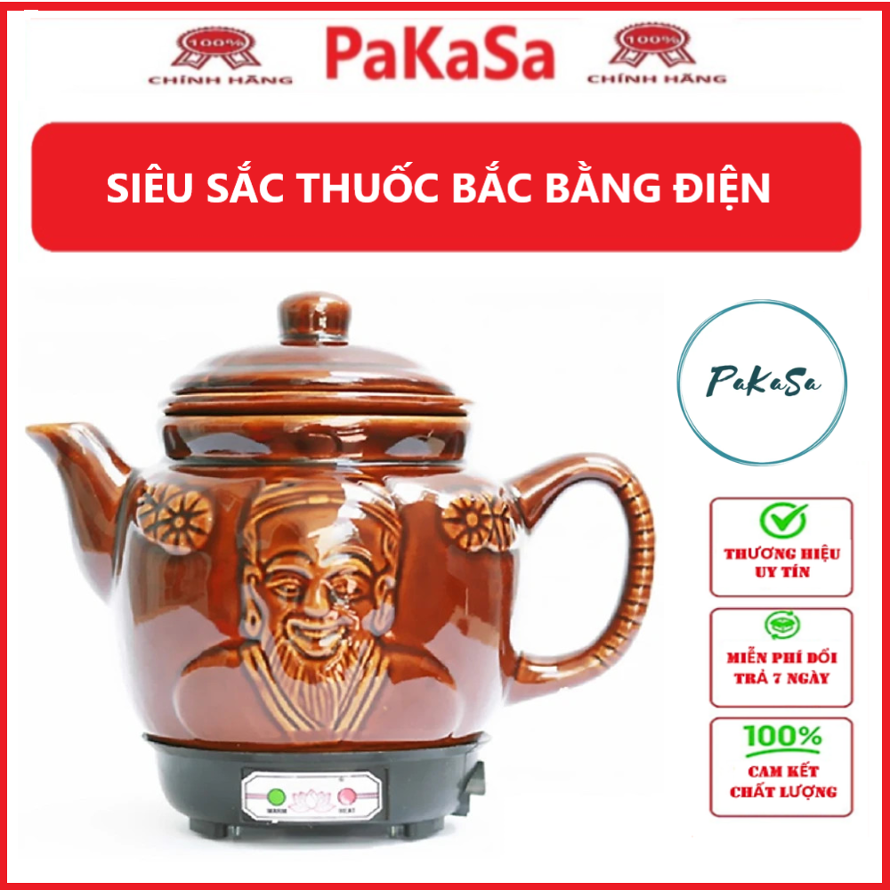 Siêu (ấm) nấu thuốc tự động Ấm nấu thuốc bắc, Ấm sắc thuốc tư động không cần canh - Hàng chính hãng