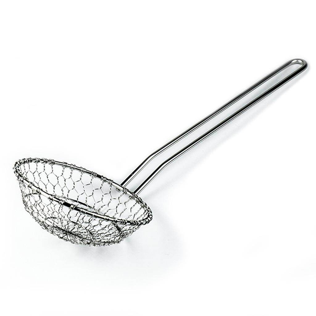 Stainless Steel Mesh Strainer Sieve Sifter Kitchen Noodle Dumpling Colander
