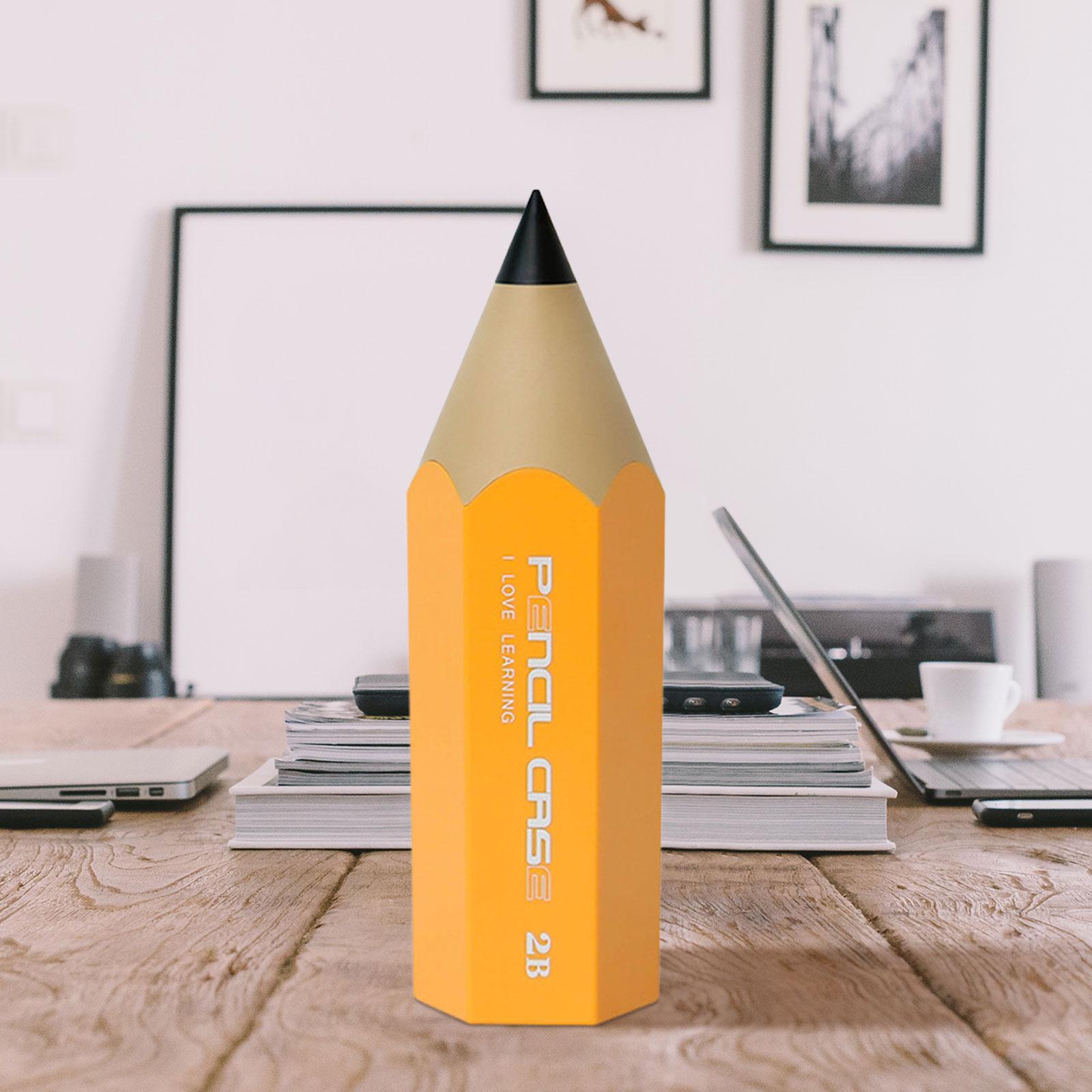 Pencil Shape Pencil Organizer Pencil Holder Cup for Desk Stationery Stand Cosmetic Brushs Storage Pen Organizer for Lipstick Desk Accessories