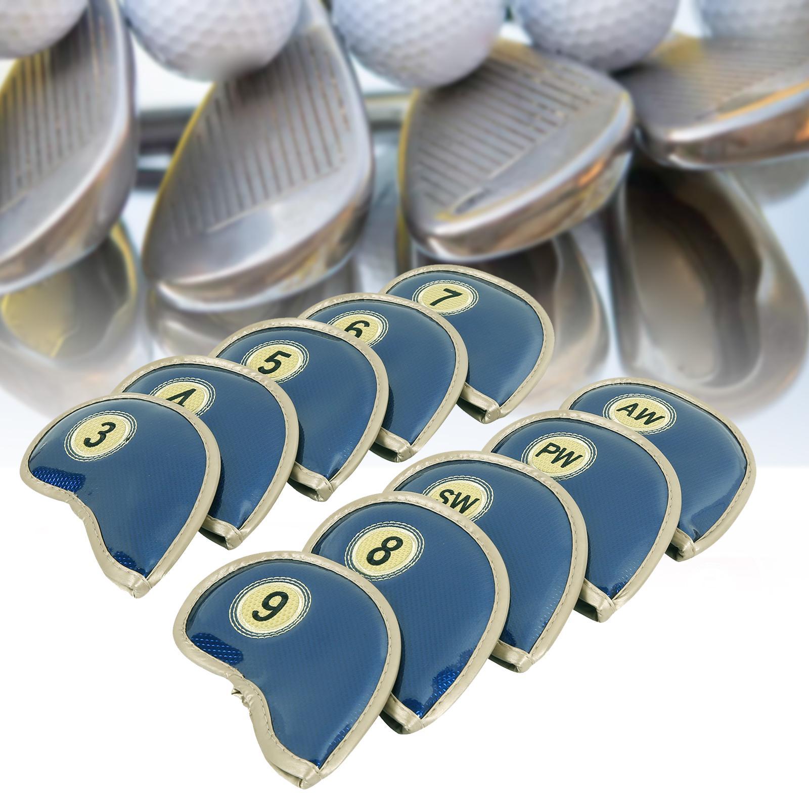 10x Iron Headcovers for Golf Clubs ,Portable Golf Iron Head Protector, Golf Iron Protective Sleeve Golf Iron Head Covers for Golfer Equipment