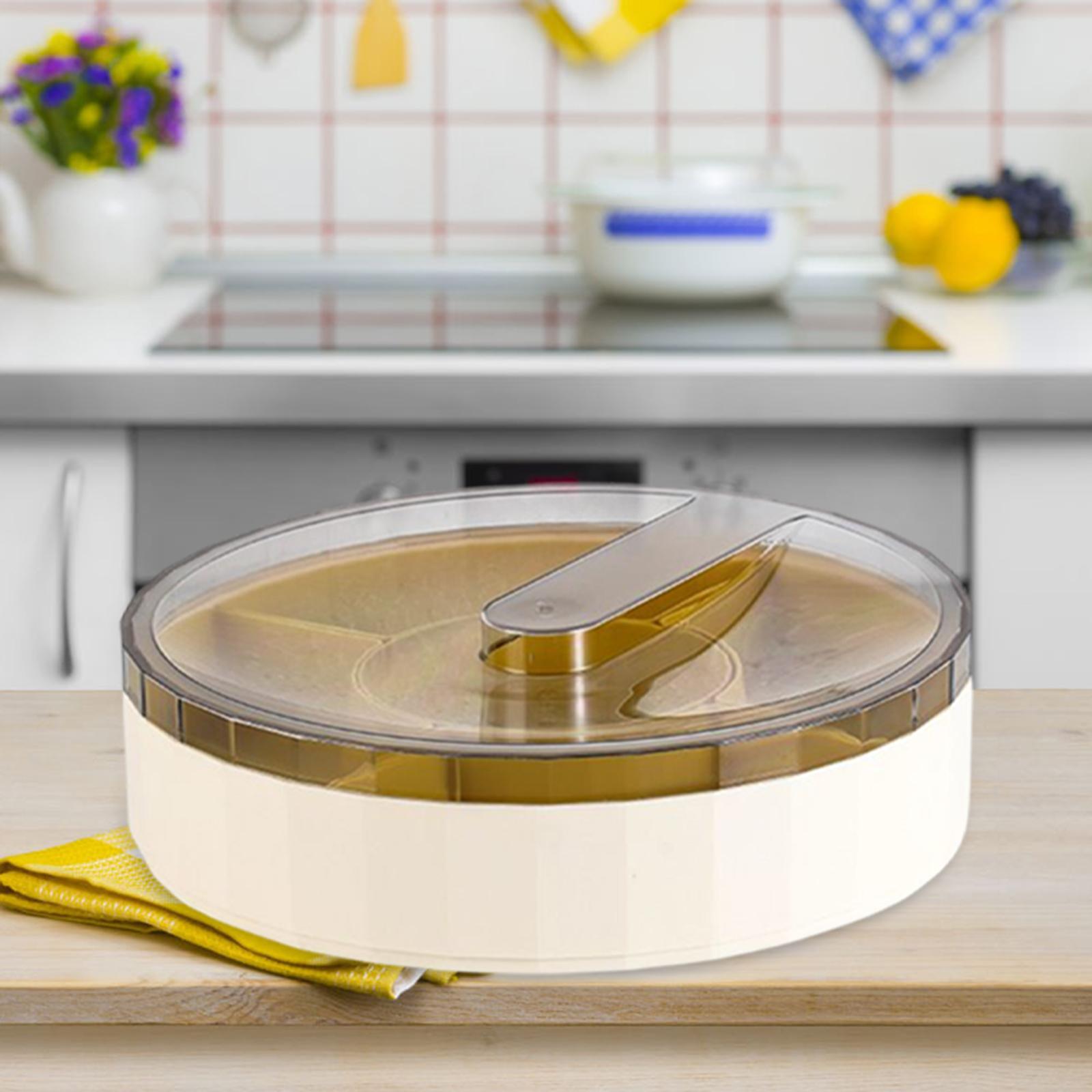 Rotating Storage Box Fruit Plate Multipurpose Tray for Party Kitchen Home