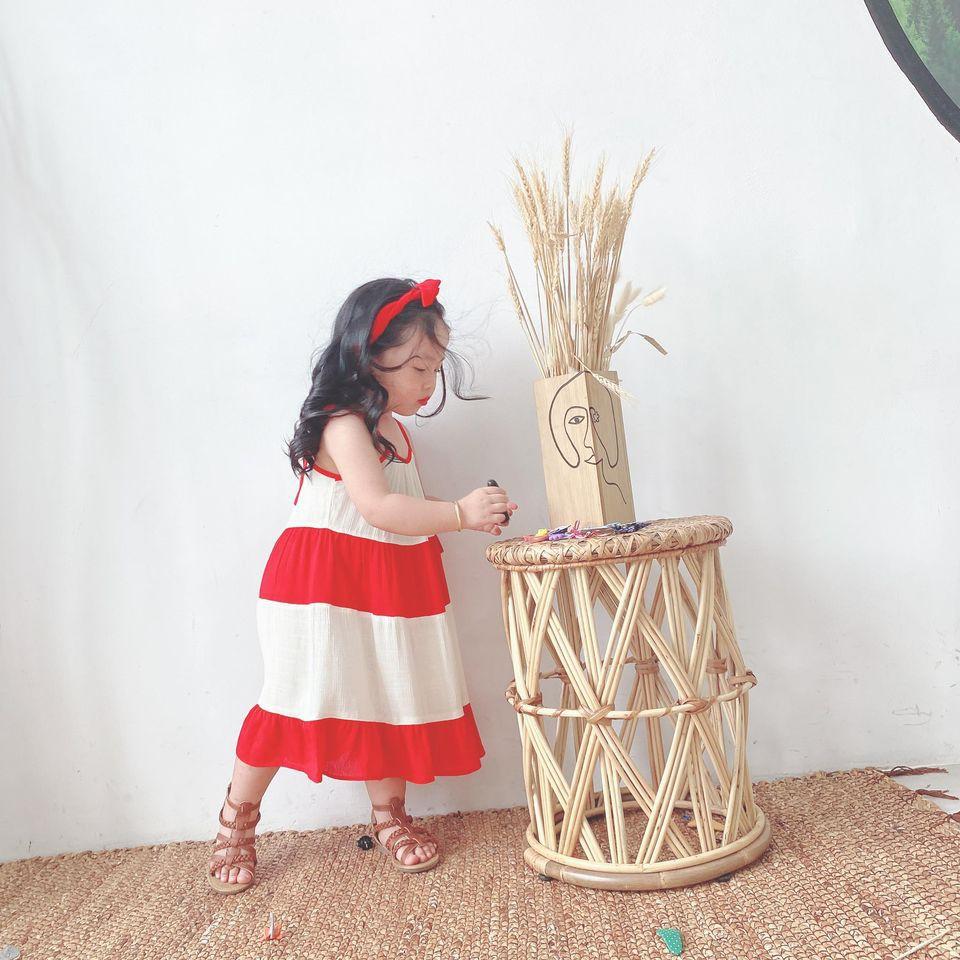 ĐẦM 2 DÂY ĐỎ PHỐI TRẮNG THEO TẦNG