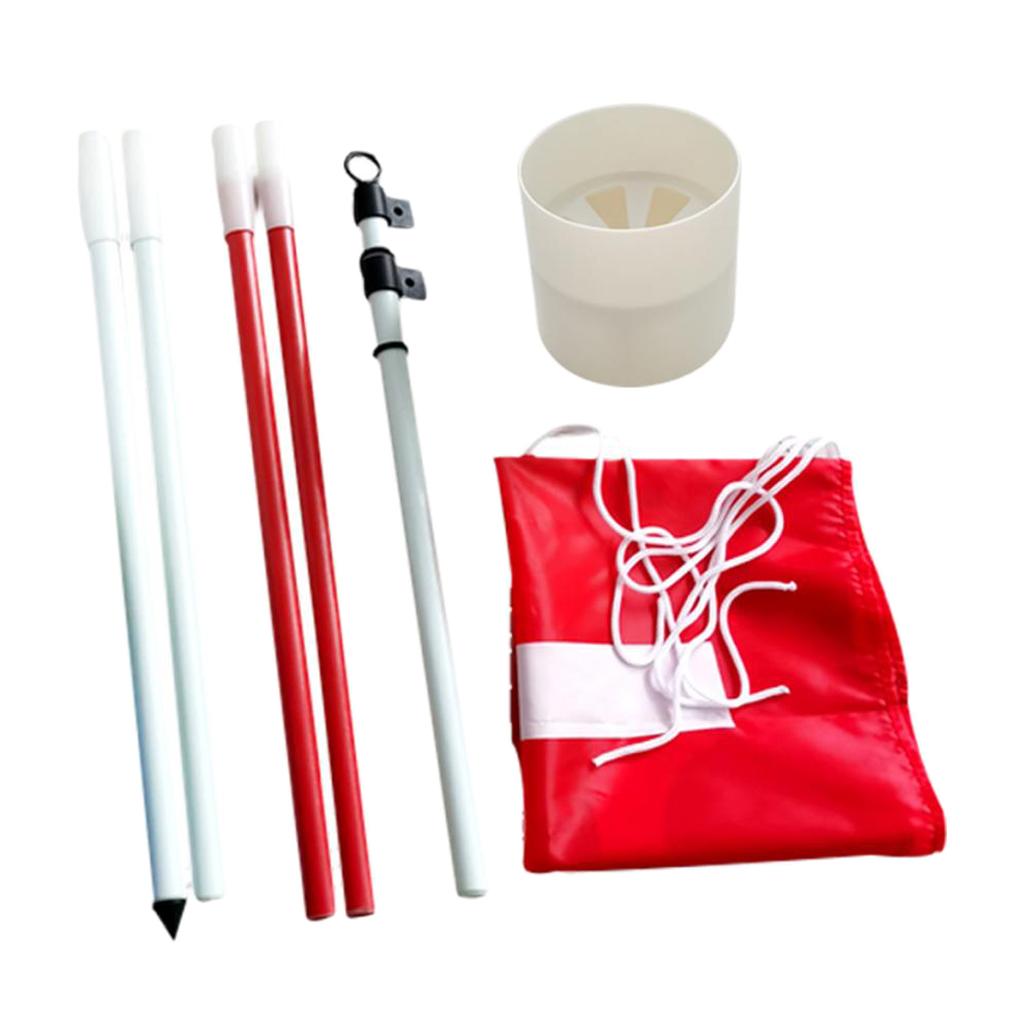 Backyard Practice Golf Hole Cup Flag Stick Pole For Putting Green Home Golfing