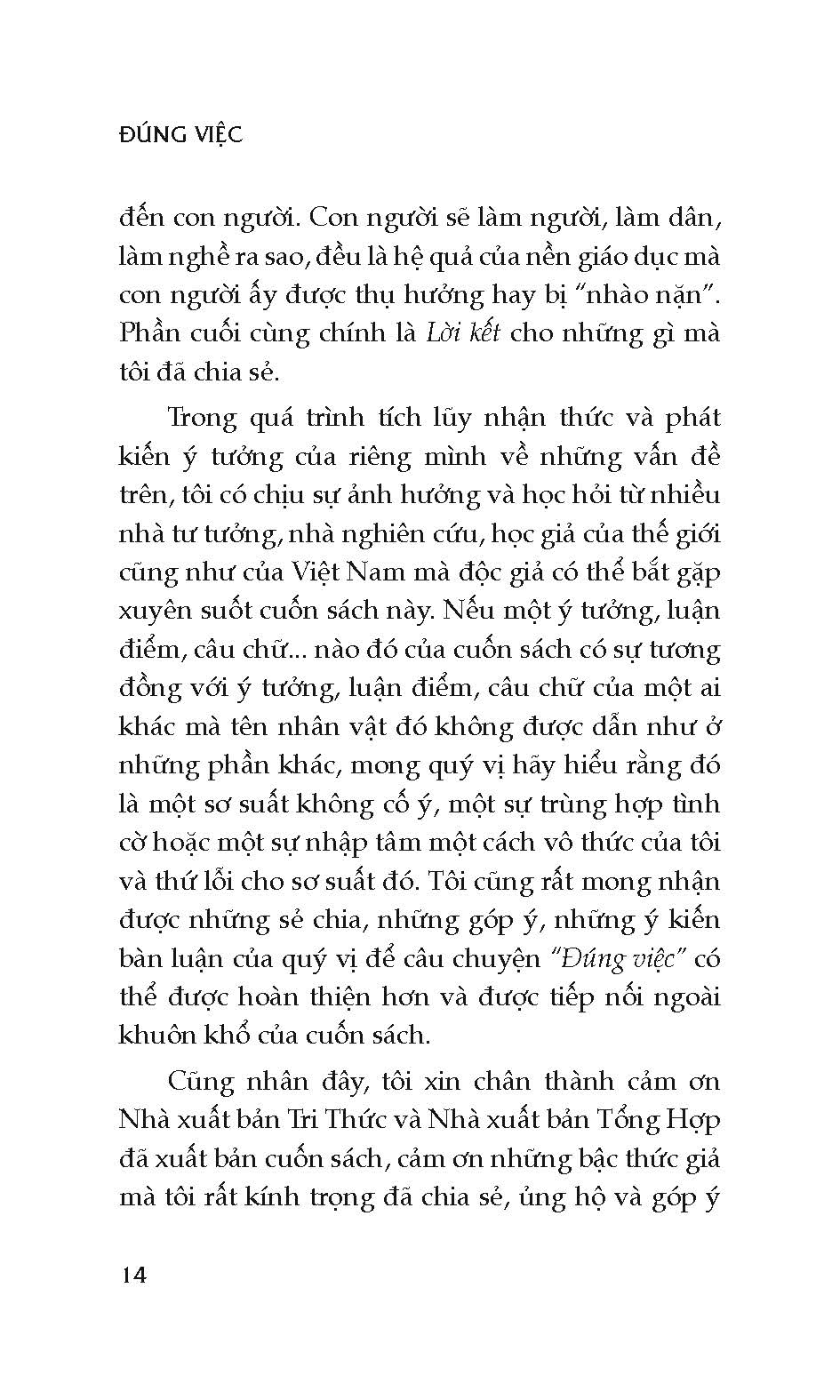 Đúng Việc - Một Góc Nhìn Về Câu Chuyện Khai Minh (Tái bản lần thứ 12) - Bìa cứng (Bản in năm 2023)