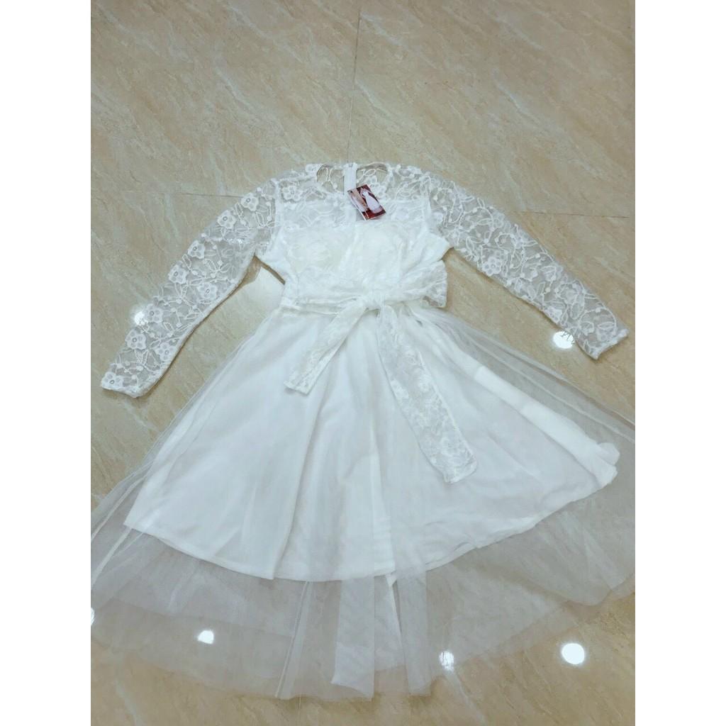 Gunkaymatter Váy Đầm Xoè Công Chúa Ren Phối Tùng Lưới Cứng Chất Liệu Ren Phối Lưới Thời Trang Nữ
