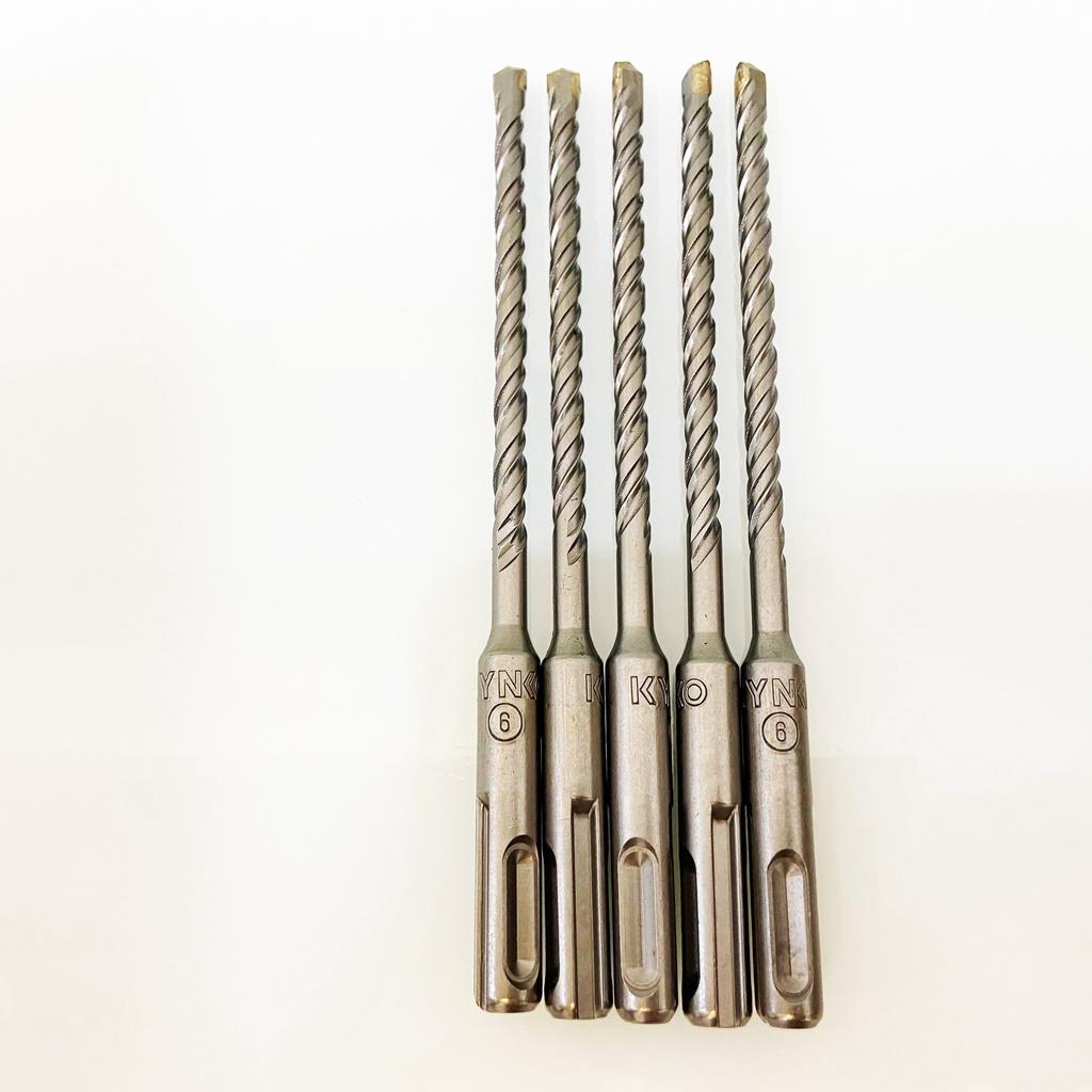 MŨI KHOAN BÊ TÔNG SDS ĐƯỜNG KÍNH PHI Ø6 DÀI 160MM ĐẦU DẸT KYNKO MKDBTSDSP-6160