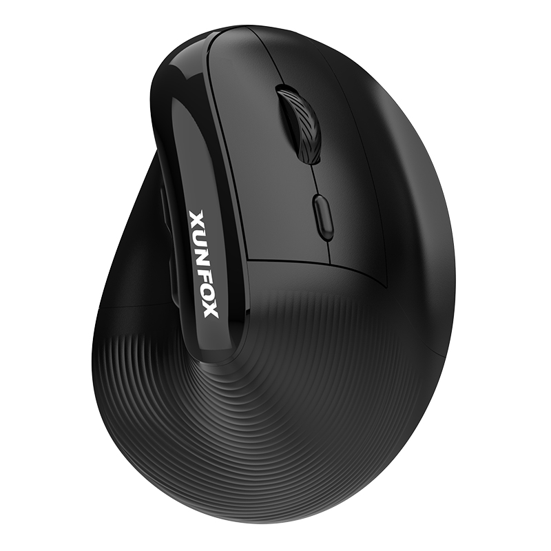 Chuột dọc không dây XUNFOX H5 kết nối 3 chế độ Bluetooth+2.4G sử dụng pin sạc kèm theo 5 mức độ nhạy lên đến 4000DPI - Hàng Chính Hãng