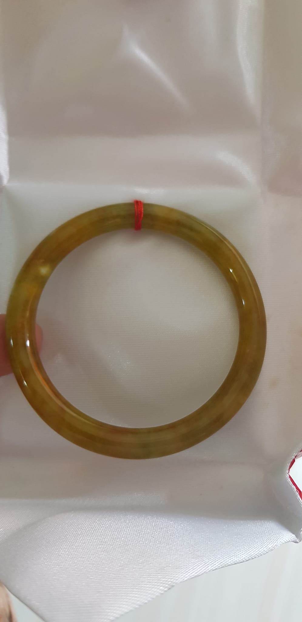 Vòng tay nữ đá Cẩm thạch Vàng Xanh Chanh nhẹ nhàng mới bóng đẹp lạ Ni 53mm x cọng 7mm Nữ 50kg - 55kg đeo món quà ý nghĩa dành cho các chị em ạ
