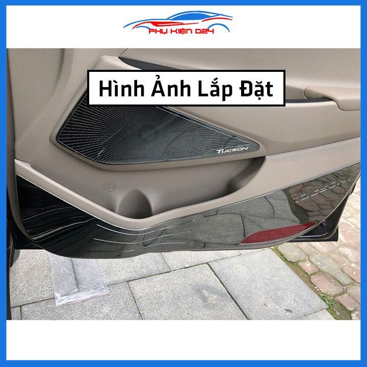 Bộ ốp tapli Tucson 2016-2017-2018-2019-2020-2021, 2022-2023 vân Titan chống xước va đập khi mở cửa và làm đẹp xe