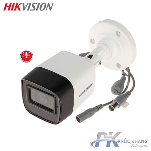Camera Hikvision 2MP  Hỗ trợ 4 chuẩn tín hiệu TVI/AHD/CVI/CVBS  tích hợp Mic  DS-2CE16D0T-ITFS- Hàng Chính Hãng