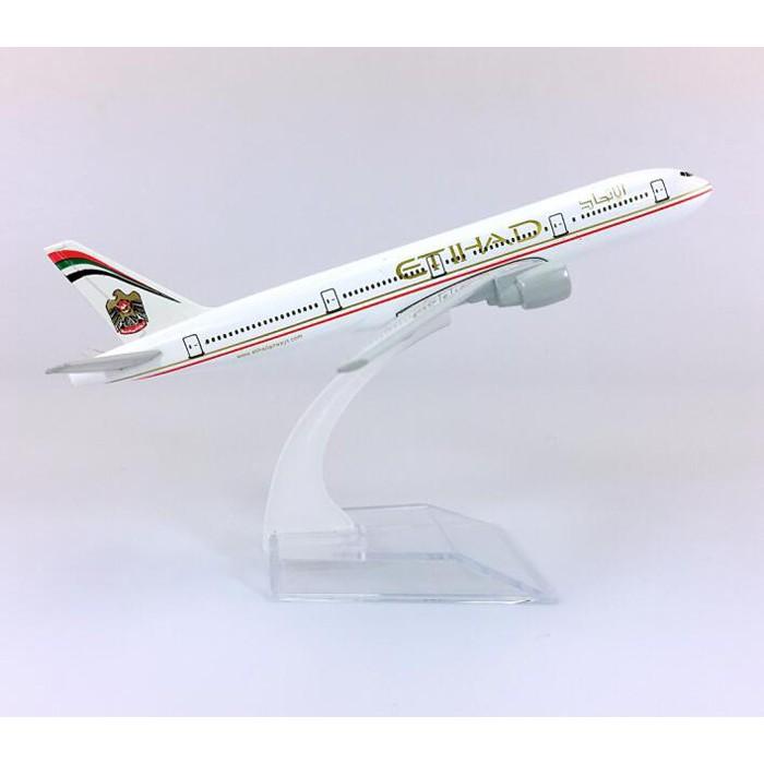 Mô hình máy bay tĩnh B777 Etihad Airline 16cm