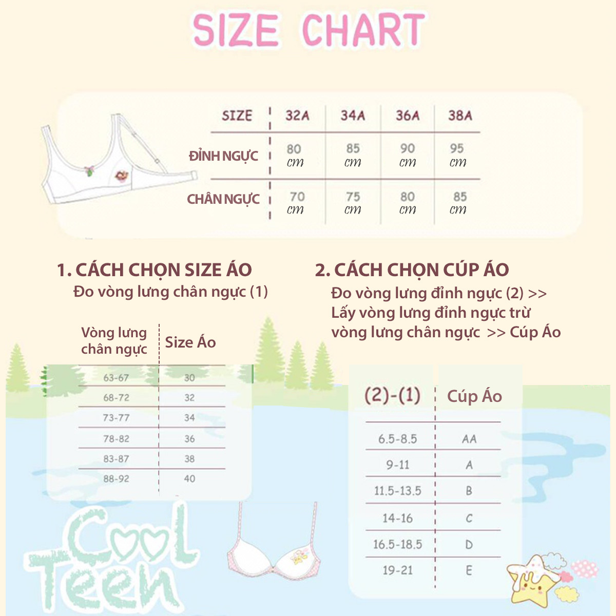 Áo Lót Đệm Mỏng Cho Bé Gái Màu Trắng Cool Teen By Sabina SBC441WH