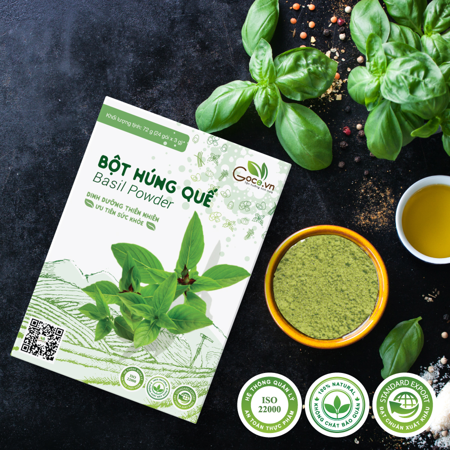 Bột húng quế nguyên chất Goce - 72g