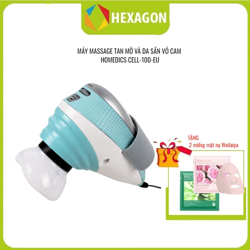 Máy massage tan mỡ USA ,giúp săn chắc, làm mịn vùng da sần vỏ cam HoMedics CELL-100-EU, nhập khẩu USA