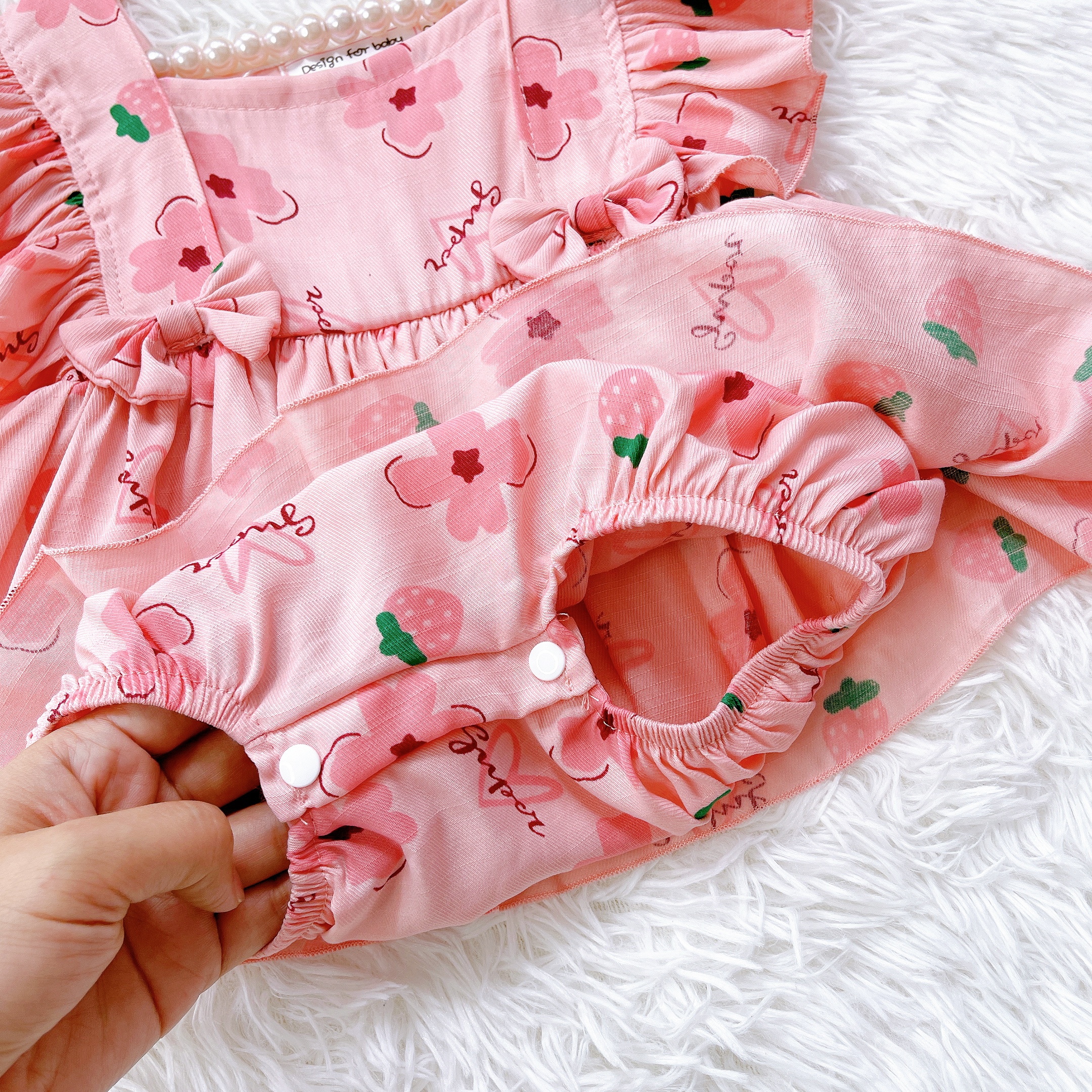 Body Váy Cánh Tiên Hoa Vàng Bé Gái Sơ Sinh Đến 12kg, Bodysuit Bé Gái Chất Đũi Tơ Siêu Mát