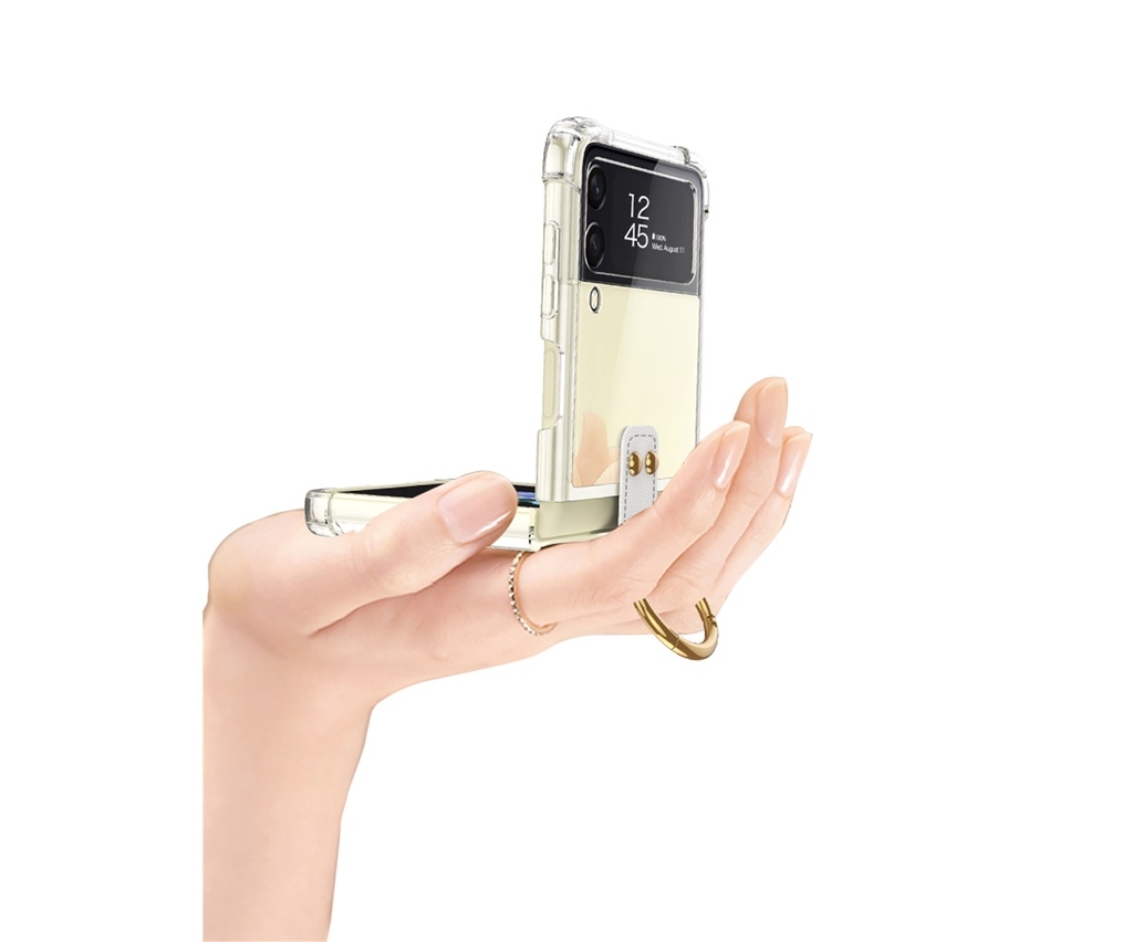 Ốp lưng cho samsung Zflip4 - Z flip4 - Z Flip 4 5G nhiều màu có Ring đeo giữa