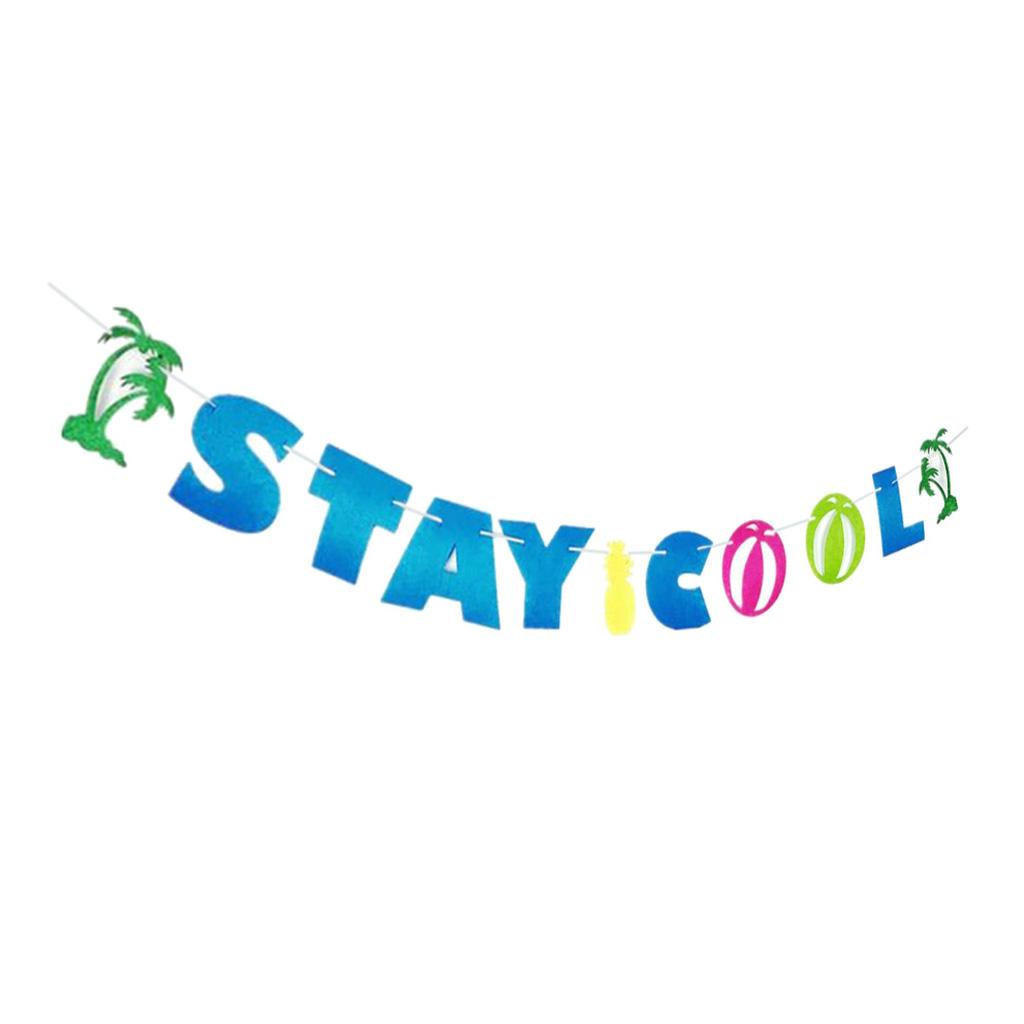 Hawaiian Style Banner Garlands Summer Party Hanging Decor