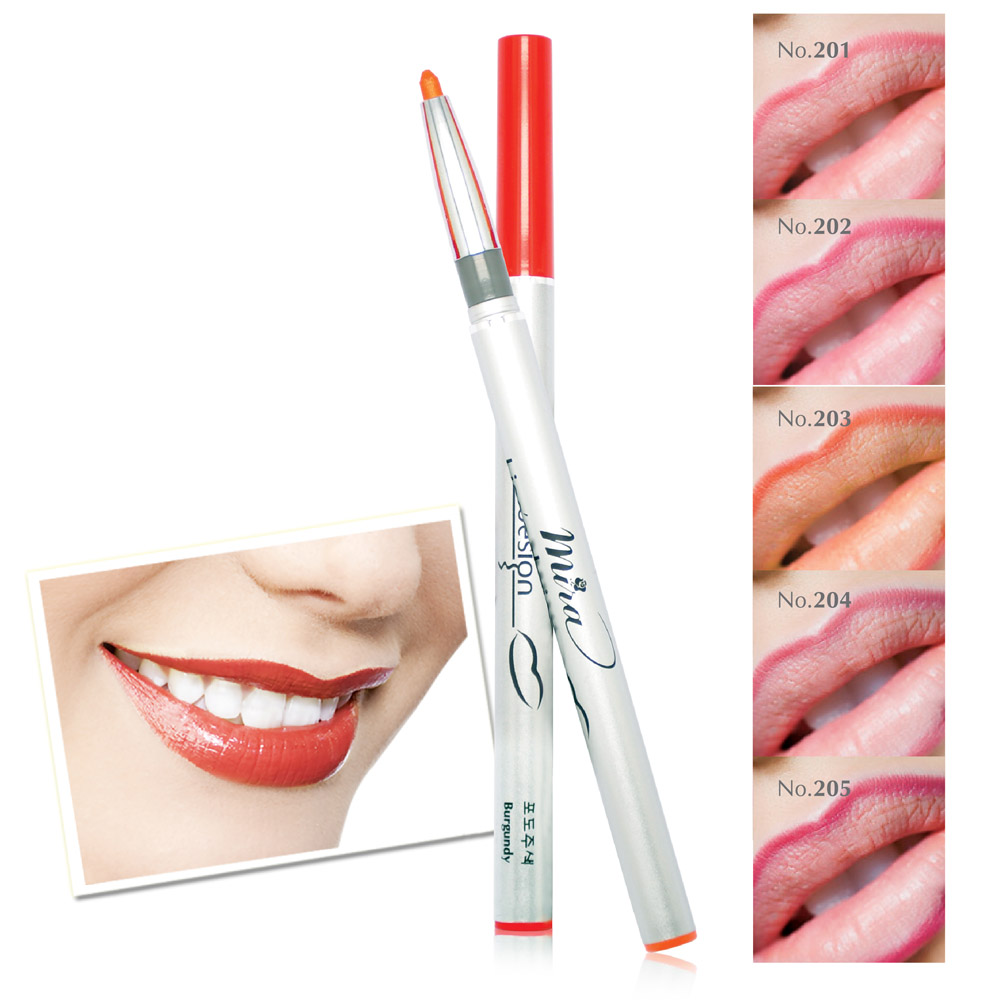 Chì kẻ viền môi Mira Auto Lipliner Hàn Quốc No.205 tặng kèm móc khoá