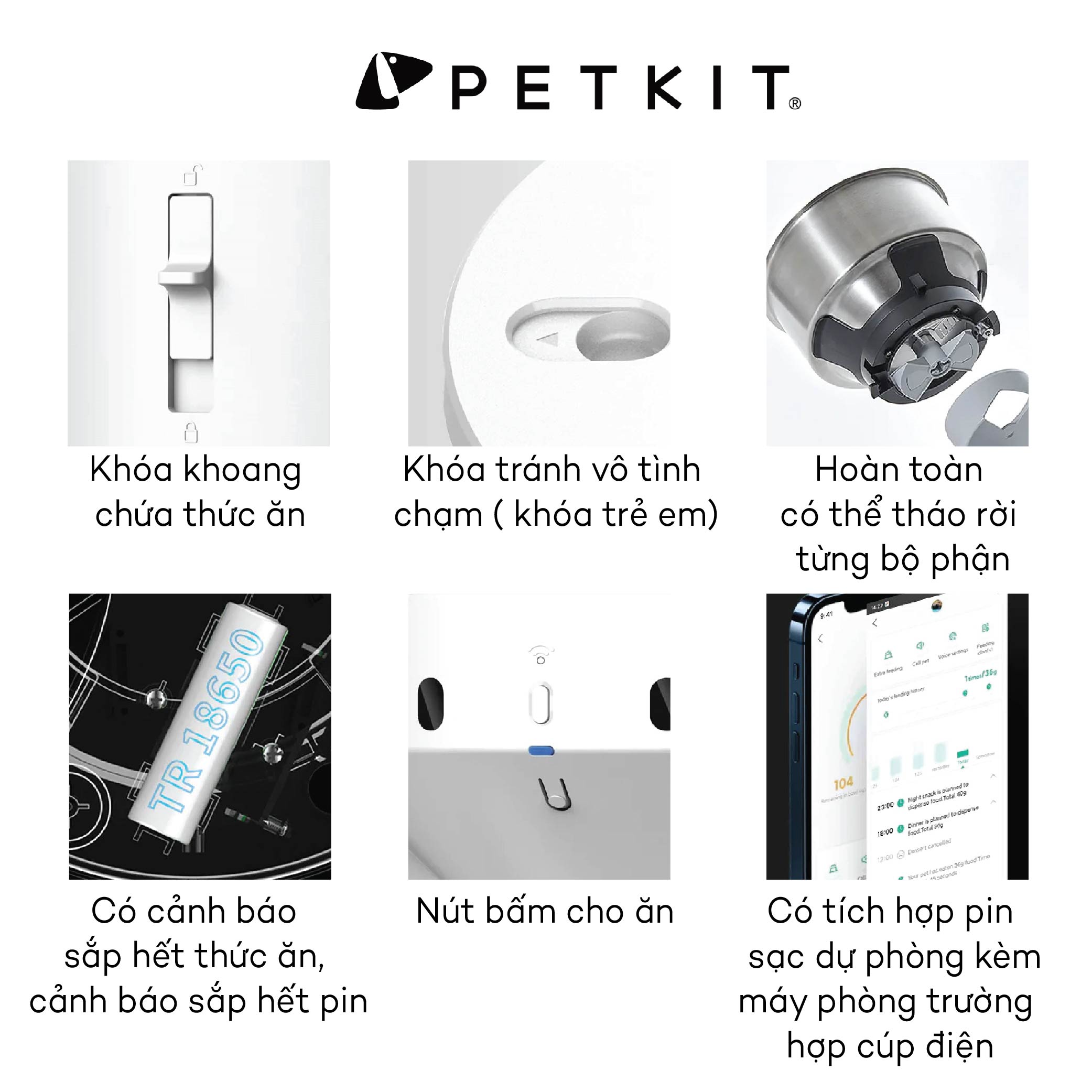 Máy Cho Mèo Ăn Tự Động Petkit Infinity, Máy Nhả Hạt Petkit Fresh Element 3, Máy Ăn Tự Động Có Thu Âm