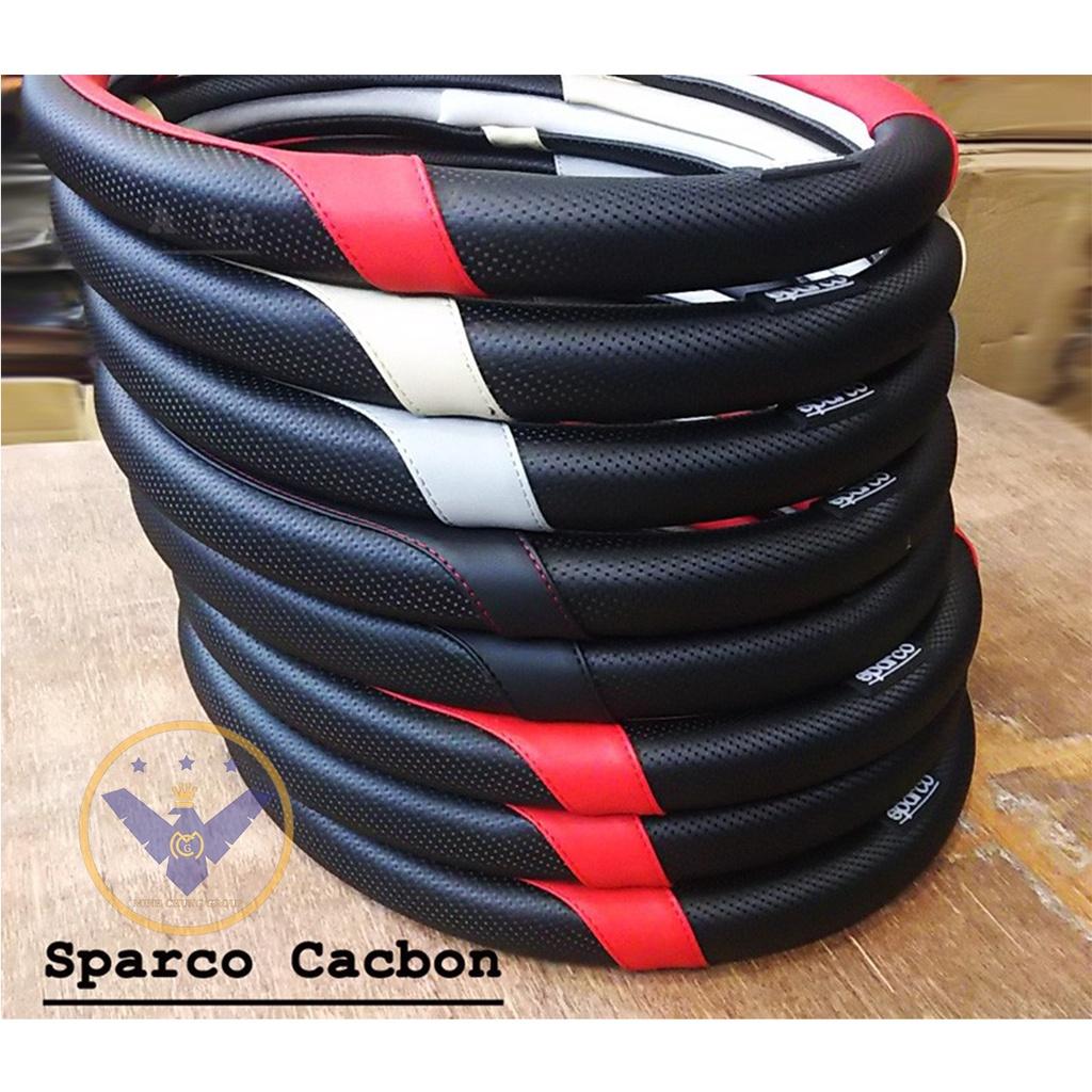 Bọc vô lăng Sparco vân carbon cao cấp da PU và cao su non