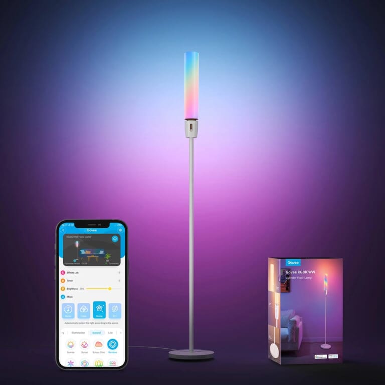 Đèn LED sàn hình trụ Govee RGBICWW Cylinder Floor Lamp H6078 | Với hơn 64 chế độ màu