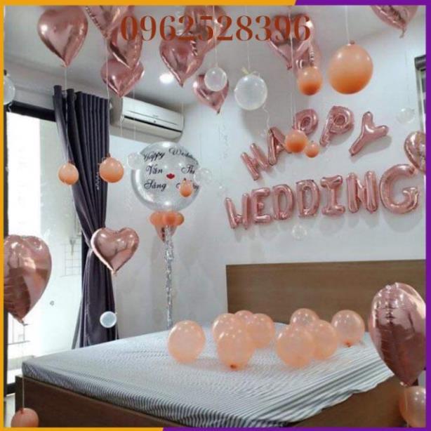 SET TRANG TRÍ PHÒNG CƯỚI TONE MÀU HỒNG GOLD